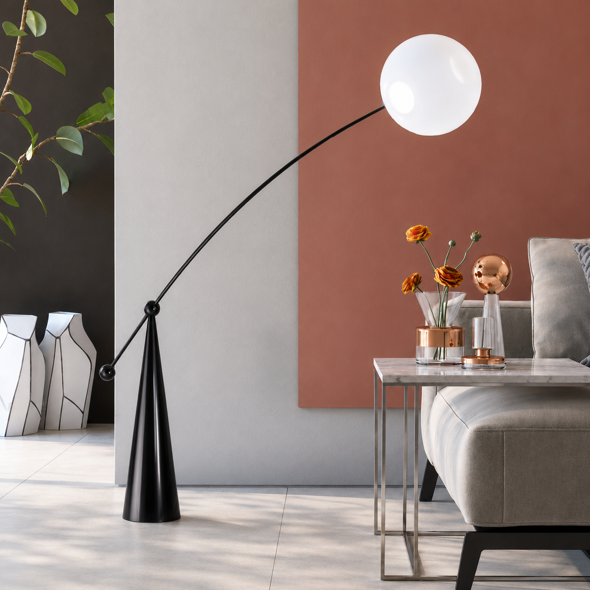 Arc Globe Floor Lamp