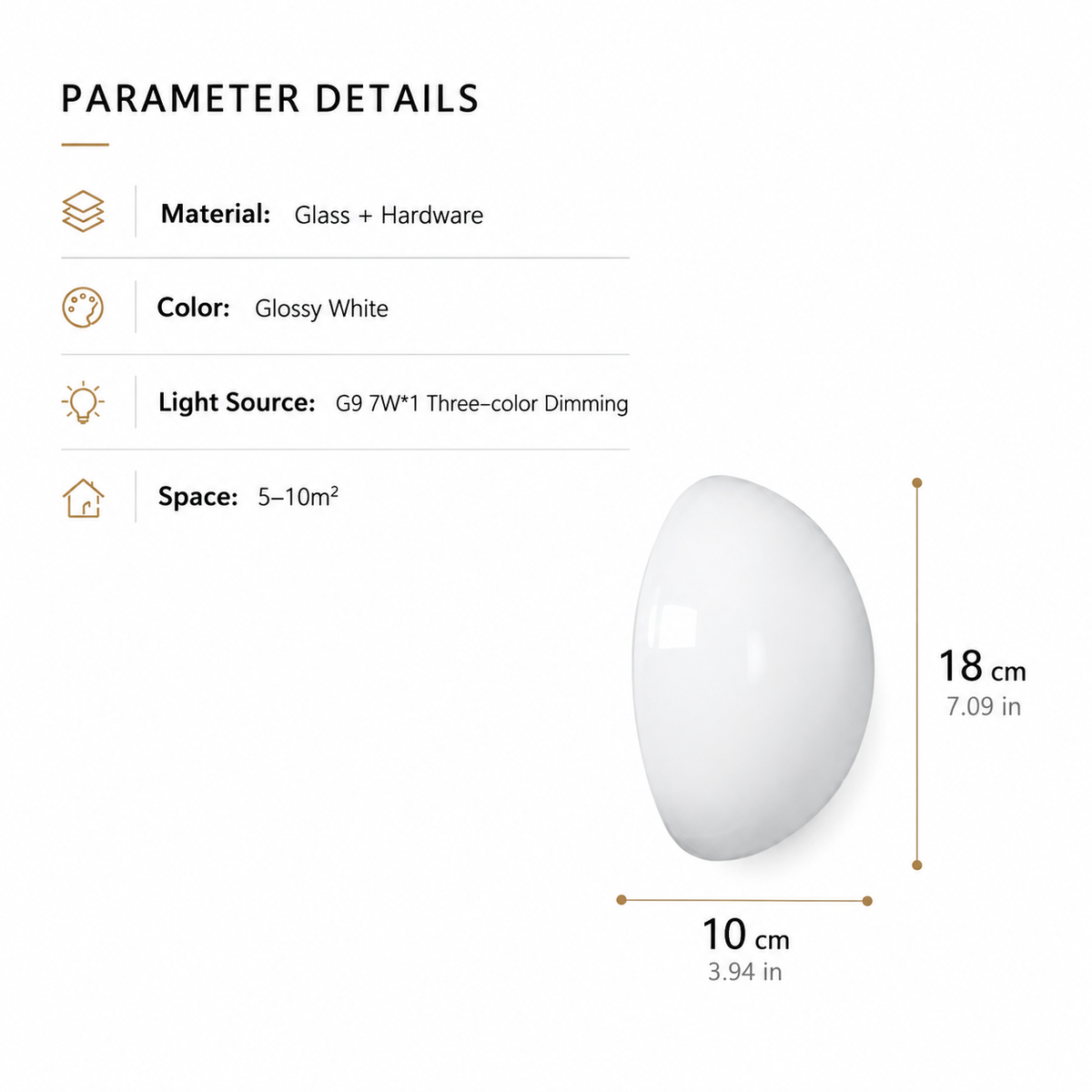 Orbis Glass Wall Lamp