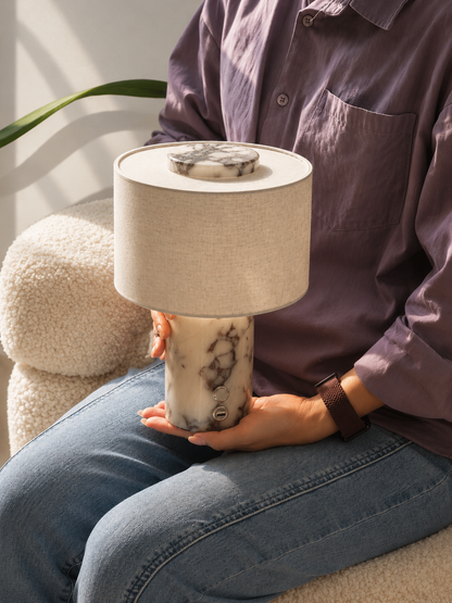LumaStone Luxury Rechargeable Table Lamp