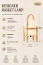 Solid Wood Designer Basket Floor Lamp