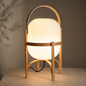 Solid Wood Designer Basket Floor Lamp