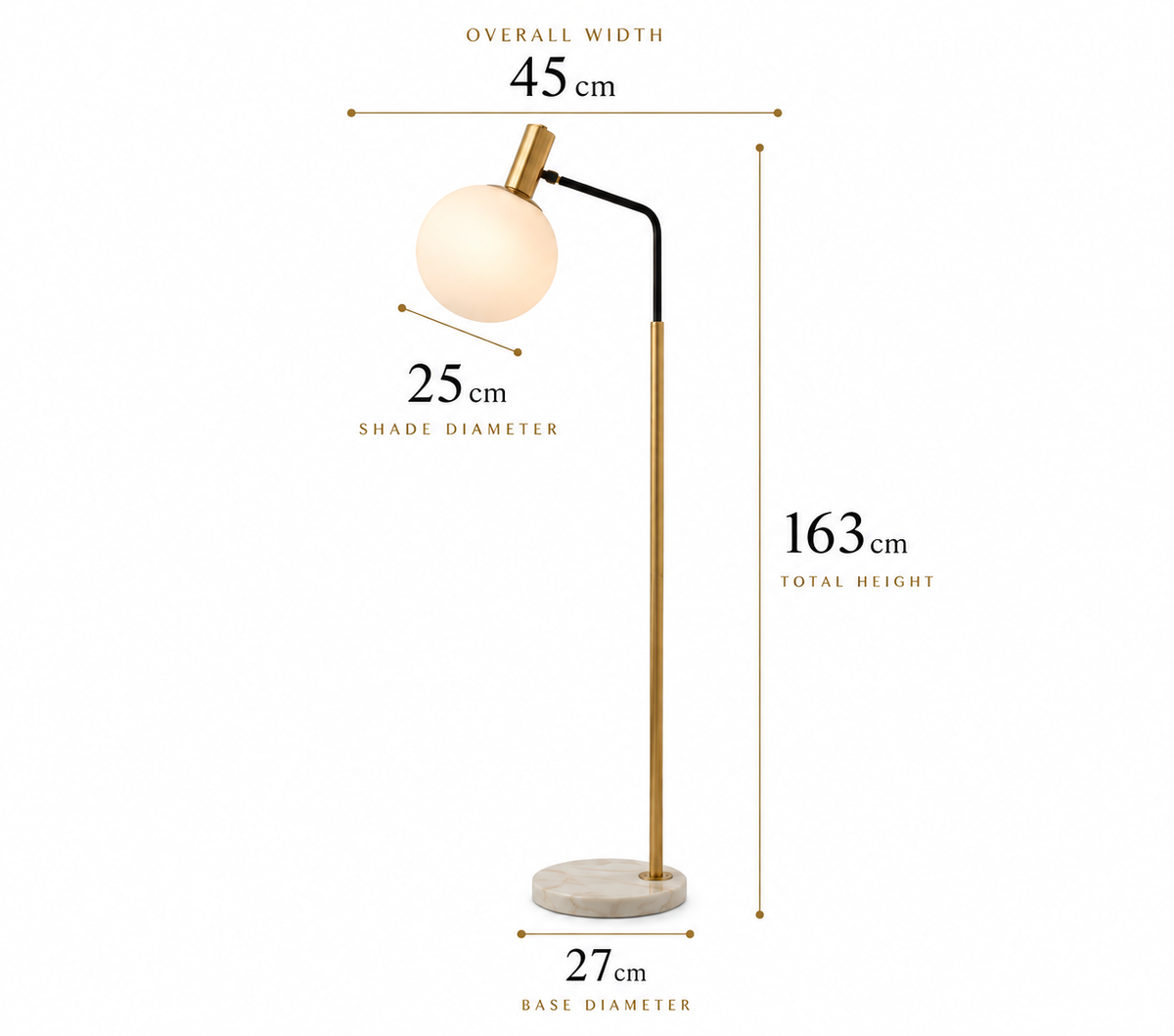 Marble Globe Floor Lamp