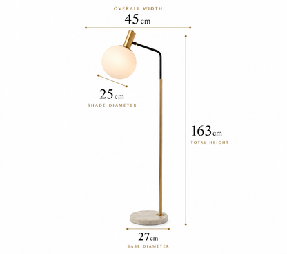 Marble Globe Floor Lamp