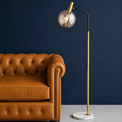 Marble Globe Floor Lamp