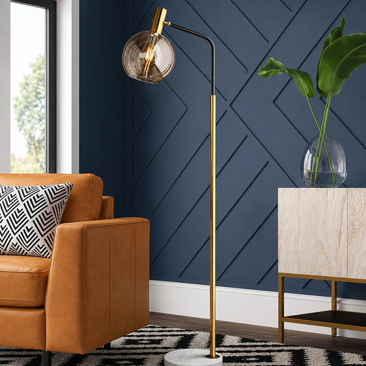 Marble Globe Floor Lamp