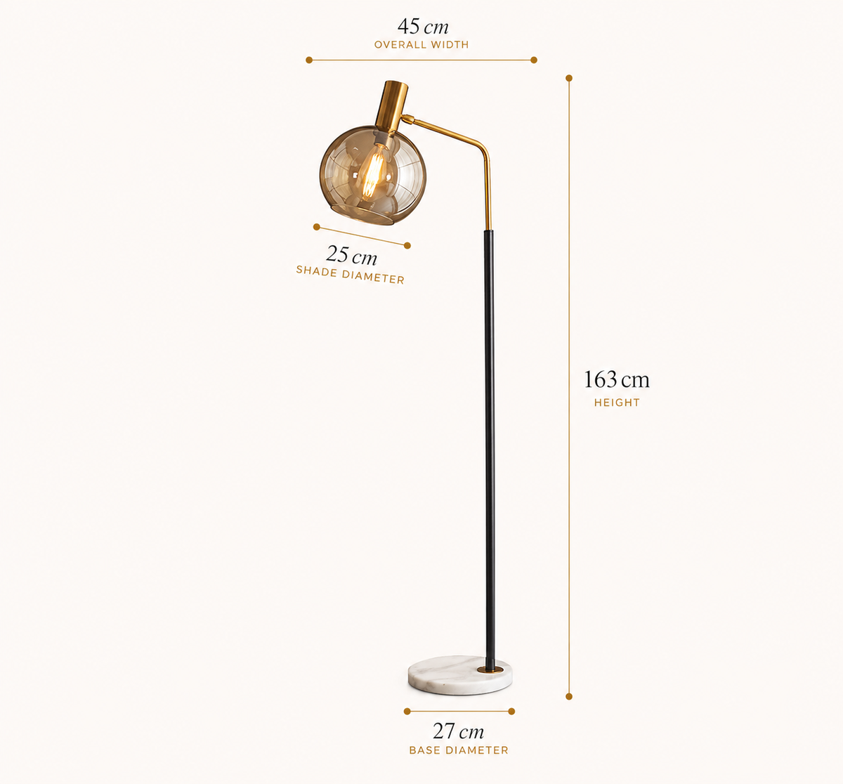 Marble Globe Floor Lamp