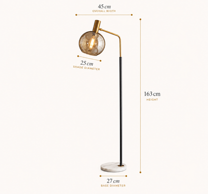 Marble Globe Floor Lamp