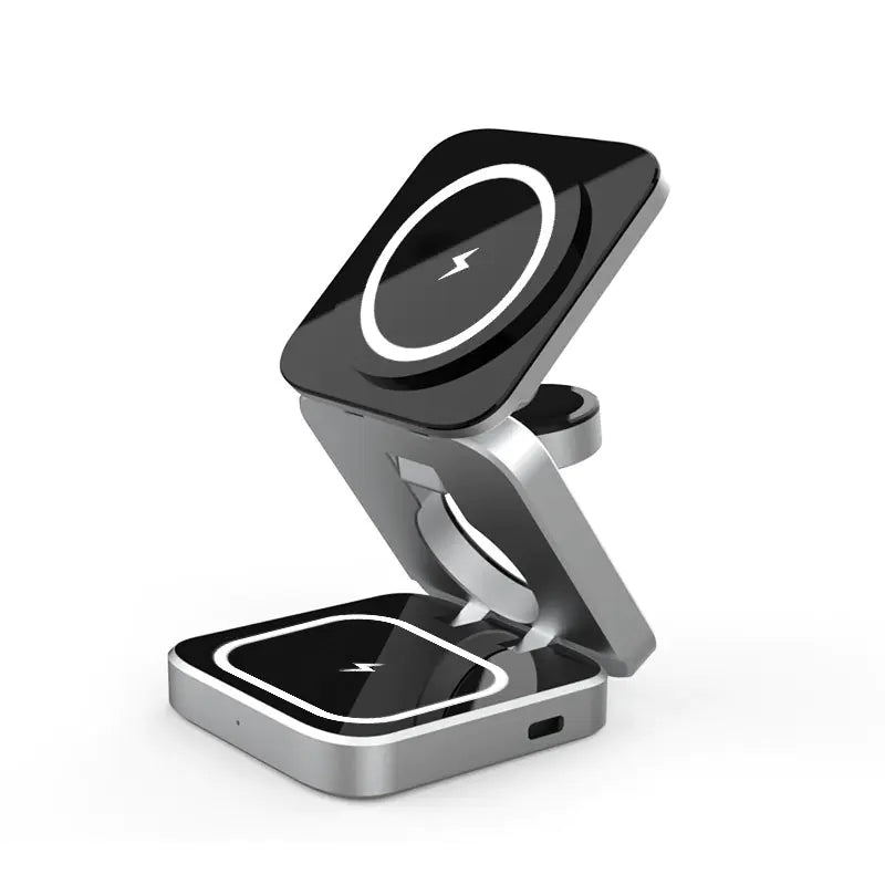 3-in-1 Magnetic Wireless Charger with Stand and Dock